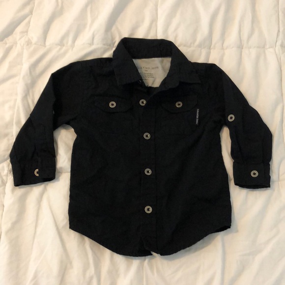 Calvin Klein Jeans Other - Baby button up collared Long sleeve shirt in black like new